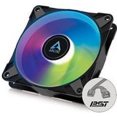 ARCTIC P12 PWM PST A-RGB 0dB Fan 1-Pack - Sleek Black 120mm Cooling Solution for Silent Performance